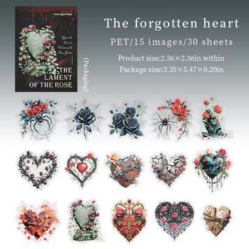 Набір стікерів The Forgotten Heart 30 шт s782-6 фото