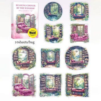 Набір стікерів Reading Corner &ndash; Secret Garden 10 шт 6b111-2 фото